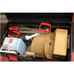 JOBSITE WORK BOX WITH ASSORTED CONTENTS