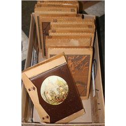 BOX WITH 10 VOLUMES LEATHERBOUND "WESTERN"