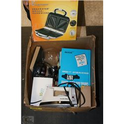 #1)BOX OF ASSORTED VINTAGE ITEMS & MORE INCL HOME