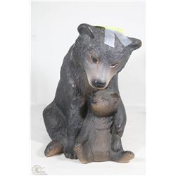 CERAMIC BEAR AND CUP FIGURINE
