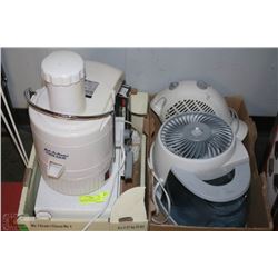 2 FLATS WITH RIVAL TOASTER OVEN, JACK LALANNE'S