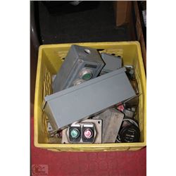 LOT OF COMMERCIAL/INDUSTRIAL SWITCHES & BOXES