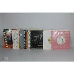 FLAT W/18 VINTAGE ROCK/POP 45s - RECORDS
