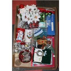 LARGE BOX OF NEW CHRISTMAS ITEMS INCL.