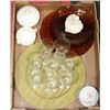 Image 1 : ESTATE LOT OF GLASSWARE INCL CREAM AND SUGAR SET