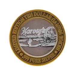 .999 Silver Harveys Lake Tahoe, Nevada $10 Casino Gaming Token Limited Edition