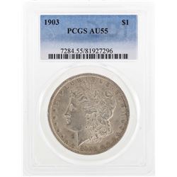 1903 $1 Morgan Silver Dollar Coin PCGS AU55