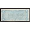 Image 2 : 1864 $5 The Confederate States of America Note