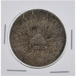 1887MO MH Mexico 8 Reales Silver Coin KM 377.10