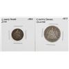 Image 1 : 1882 Liberty Seated Dime & 1877 Liberty Seated Quarter Coins