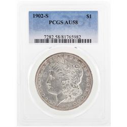 1902-S $1 Morgan Silver Dollar Coin PCGS AU58