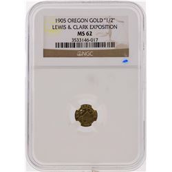 1905 1/2 Lewis & Clark Exposition Gold Coin NGC Graded MS62