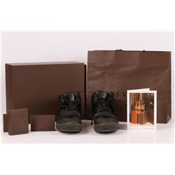 Authentic Louis Vuitton Mens Black Monogram Sneakers