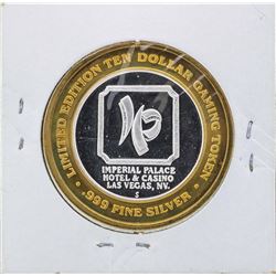.999 Silver Imperial Palace $10 Casino Gaming Token Limited Edition