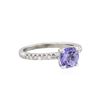 Image 1 : 14KT White Gold 1.30ct Tanzanite and Diamond Ring