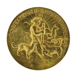 1935 Peru Cattle Dealer Medal Llama