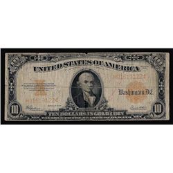 1922 $10 Gold Certificate Note