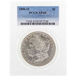 1886-O $1 Morgan Silver Dollar Coin PCGS XF45