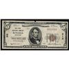 Image 1 : 1929 $5 The First National Bank of Kenosha, WI National Currency Note