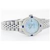 Image 2 : Rolex Ladies Stainless Steel Sapphire and Diamond Datejust Wristwatch