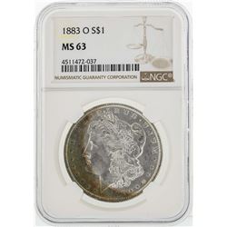 1883-O $1 Morgan Silver Dollar Coin NGC MS63 Nice Toning