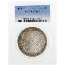 1884 $1 Morgan Silver Coin PCGS MS62