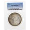 Image 1 : 1884 $1 Morgan Silver Coin PCGS MS62
