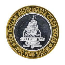 .999 Silver Treasure Bay Casino $10 Casino Gaming Token Limited Edition