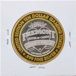 .999 Silver Fremont Hotel and Casino $10 Casino Gaming Token Limited Edition
