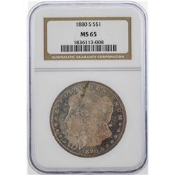 1880-S $1 Morgan Silver Dollar Coin NGC MS65