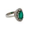 Image 2 : 14KT White Gold 1.73ct Emerald and Diamond Ring