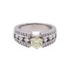 Image 2 : 14KT White Gold 1.30ctw Fancy Light Yellow and White Diamond Engagement Ring