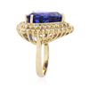 Image 3 : 14KT Yellow Gold 21.69ct GIA Cert Tanzanite and Diamond Ring