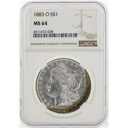 1883-O $1 Morgan Silver Dollar Coin NGC MS64
