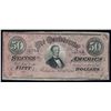 Image 1 : 1864 $50 The Confederate States of America Note
