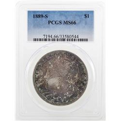 1889-S $1 Morgan Silver Dollar Coin PCGS MS66