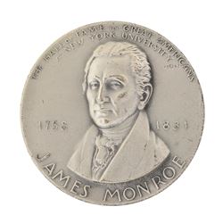 1967 James Monroe Medallic Art Co N.Y. 2.03 oz .999 Fine Silver Medal