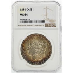1884-O $1 Morgan Silver Dollar Coin NGC MS64