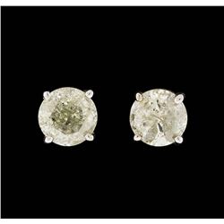 14KT White Gold 0.96ctw Diamond Earrings