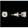 Image 2 : 14KT White Gold 0.96ctw Diamond Earrings