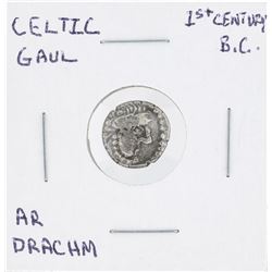 1st Century BC Celtic Gaul AR Drachm Coin