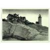 Image 1 : Stow Wengenroth (1906-1978), American, FARM AND LIGHTHOUSE ON ROCKY SHORE, MAINE Lithograph; si...