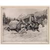 Image 2 : Reinhold H** Palenske (1884-1954), American, COWBOY FUN; COWBOY AND PACK HORSES FJORDING A STRE...
