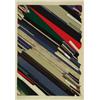 Image 1 : Kenji Kusaka (1936- ), Japanese, DIAGONAL STRIPES, Colour woodcut; signed, inscribed with Japan...