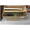 Image 1 : BOX OF VINTAGE ASSORTED PICTURES AND FRAMES