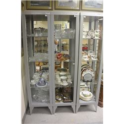 GREY OPEN SHELF DISPLAY CABINET