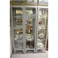 GREY OPEN SHELF DISPLAY CABINET