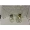 Image 1 : TWO PRESSED GLASS OIL LAMPS