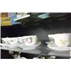 Image 1 : SHELF LOT OF TEA CUPS AND SAUCERS
