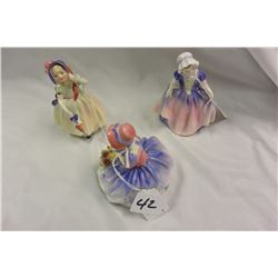 THREE SMALL SIZE ROYAL DOULTON FIGURINES